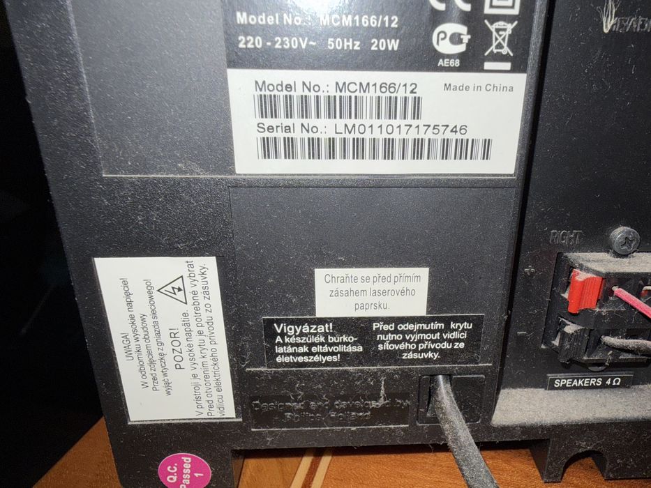 Micro sistem audio HiFi Philips MCM 166/12, ideal pentru petrecerile in familie sau prieteni