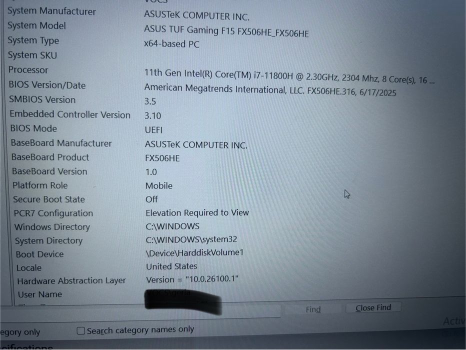 Laptop gaming  ASUS TUF Gaming F15 FX506HE_FX506HE