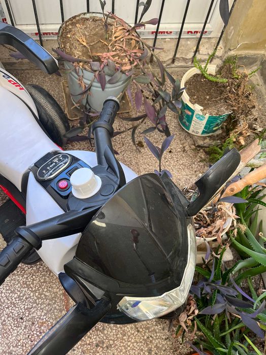 Детски електрически мотоциклет Mappy, Бял