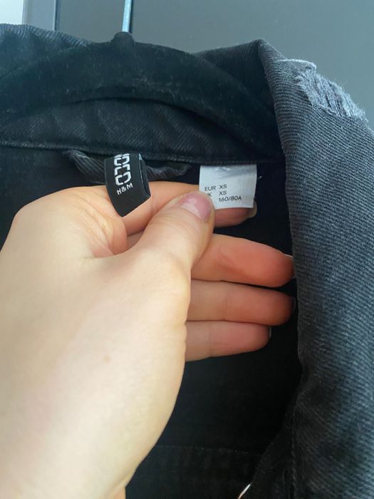 Jacheta denim neagră H&M