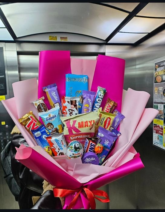 Сладкий букет, букет из конфет