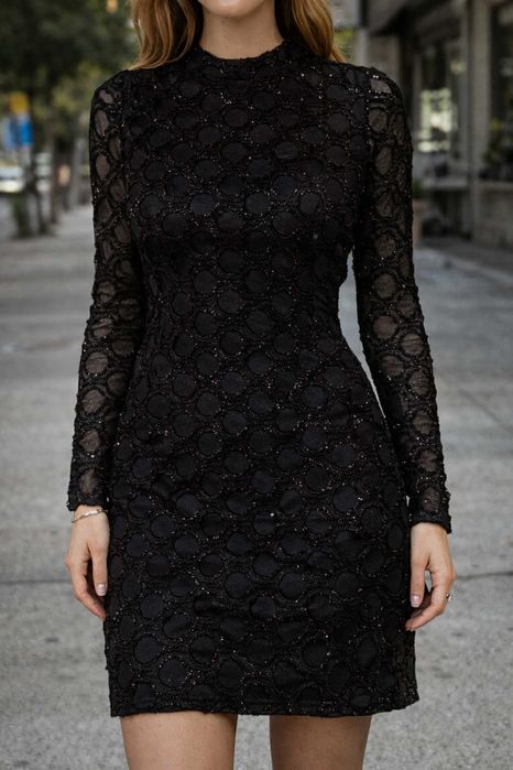 Черна рокля за официални поводи S-M