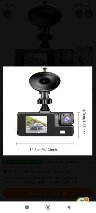 Cameră auto  ,supraveghere în 3 puncte i