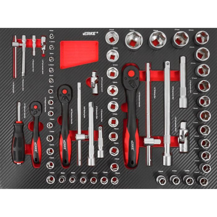 Dulap scule complet echipat, 7 sertare, 154 piese, Verke