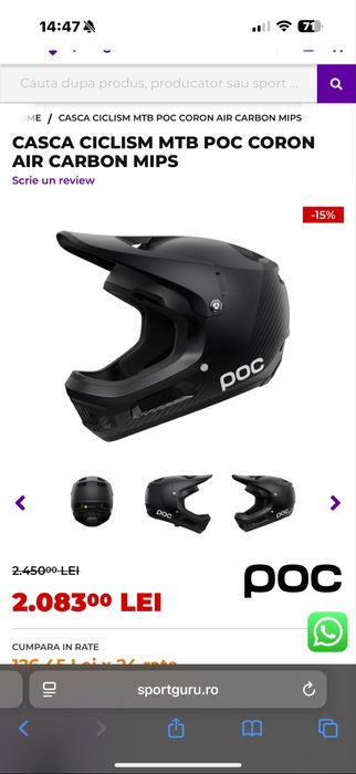 Casca POC Coron Air Carbon MIPS