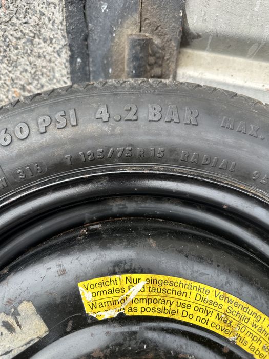 Резервни гуми патерица за фолксваген,фиат