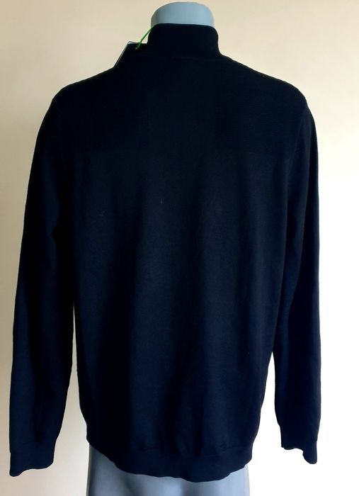 Hugo Boss Cardigan Merino Knitted Half Zip L НОВО ОРИГИНАЛ Мъжка Жилет