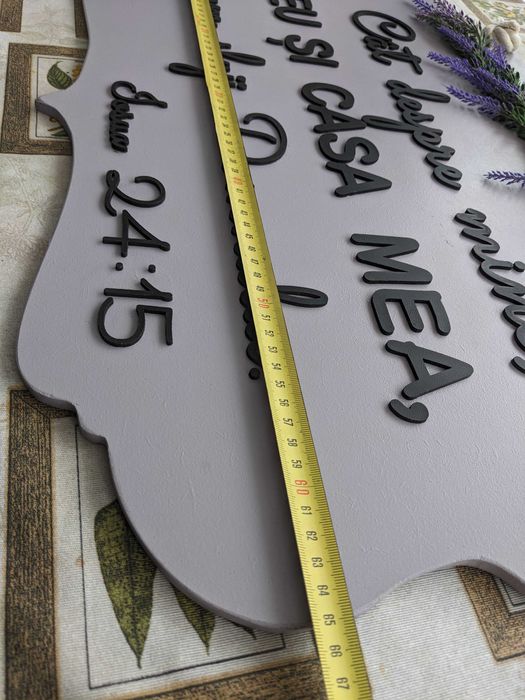 Tablou verset din Biblie 60/40 Lavanda - Cat despre mine eu