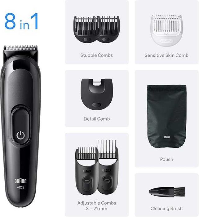 Тример за брада и машинка за подстригване Braun 8-в-1