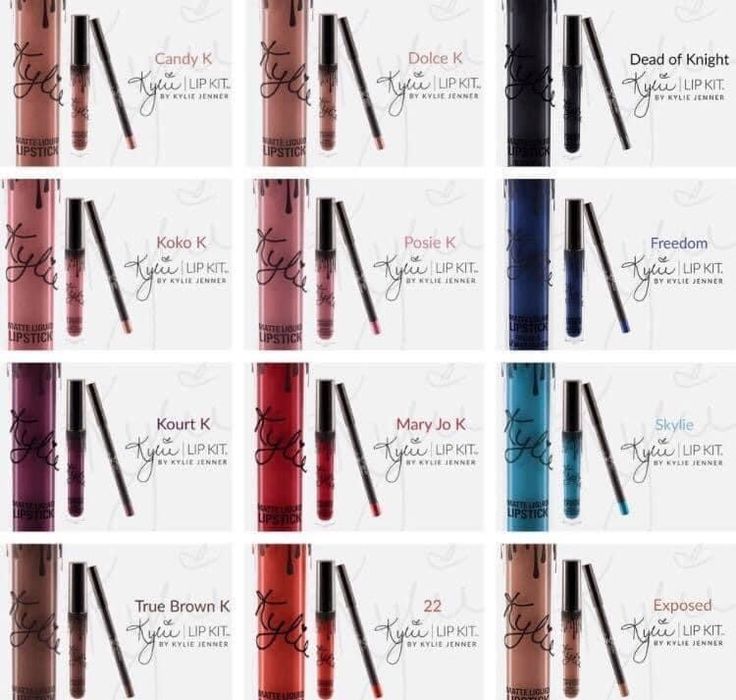 Комплект червило + молив на KYLIE  Налични 12 цвята с матиращ ефект