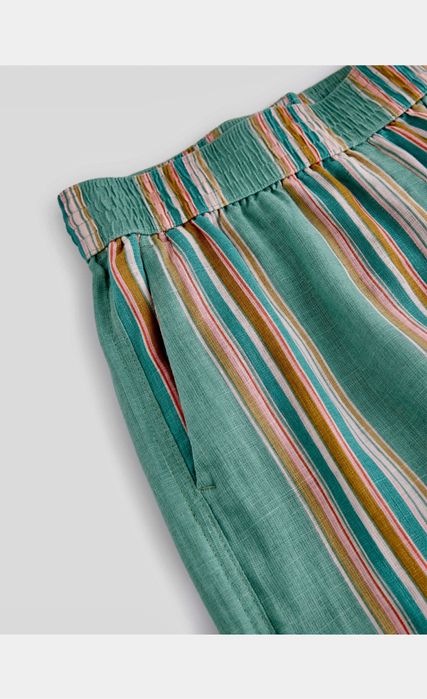 Льняные брюки в полоску