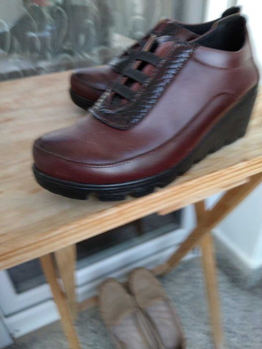 Дамски кожени обувки - No 39, бордо