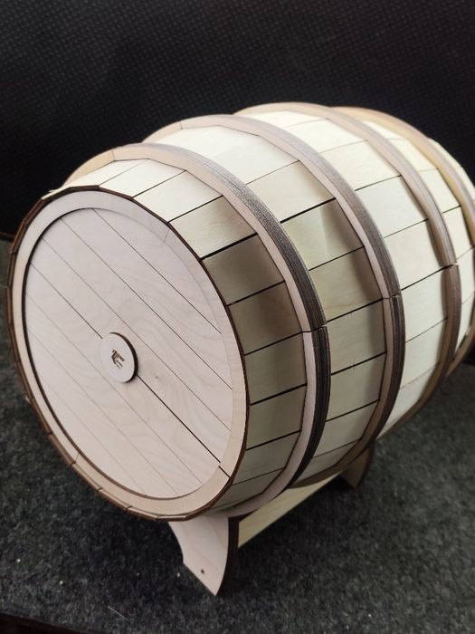 Дървена бъчва диспенсър за  вино Bag-in-Box