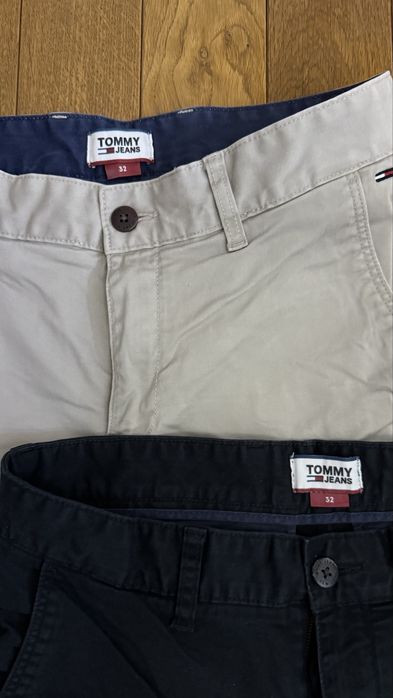 Бежови и черни мъжки къси панталони Tommy Hilfiger