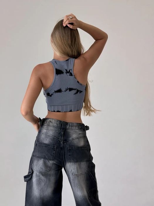 Кроп топ в рубчик (новый, размер М)