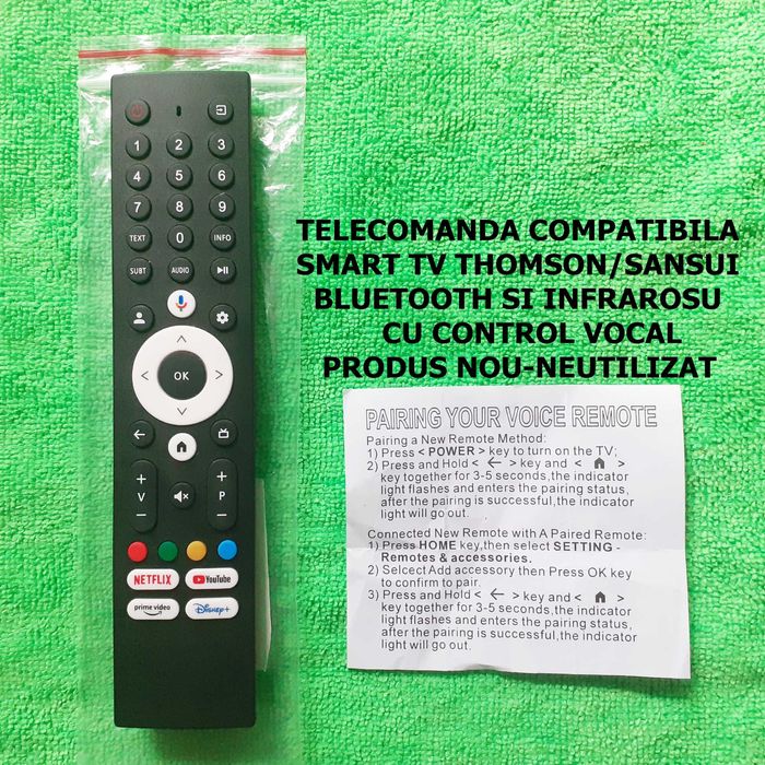 Telecomanda compatibila cu televizoarele THOMSON/SANSUI control vocal