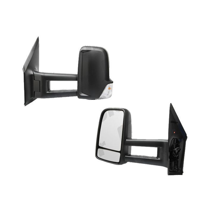 Oglinda exterioara Mercedes Sprinter 2524 07.2018, VW Crafter 12.2017, partea Dreapta, Crom, manuala, Fara incalzire, carcasa neagra, Convex, View