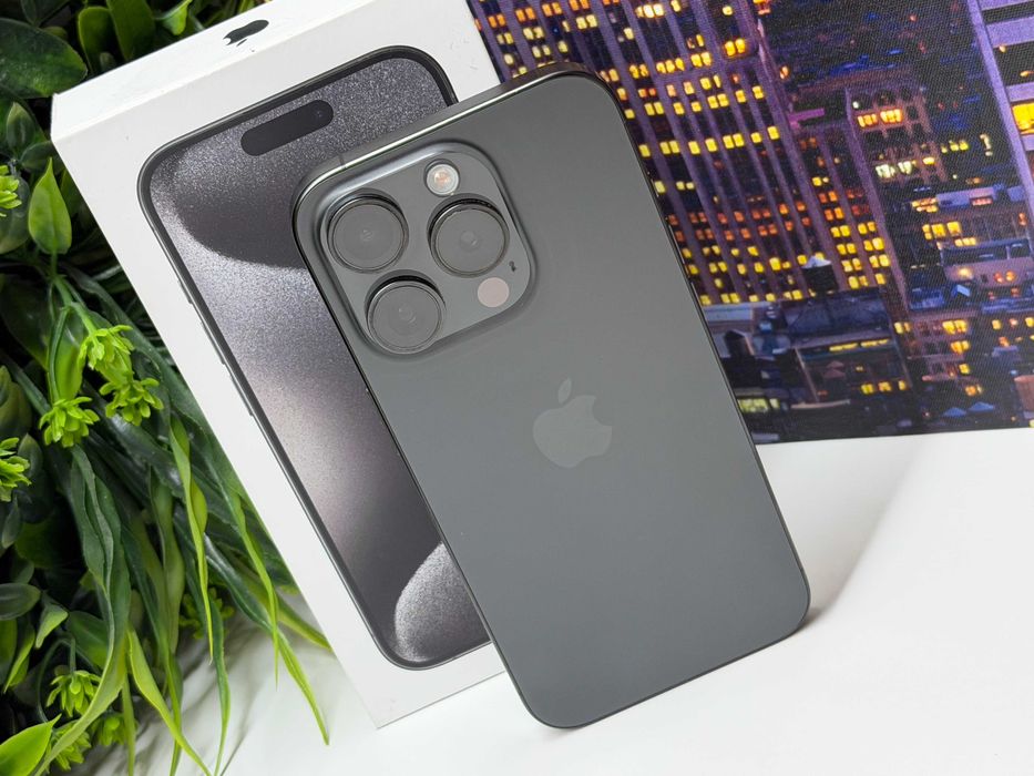 iPhone 15 Pro 128GB 100% батерия Black Гаранция (1414)