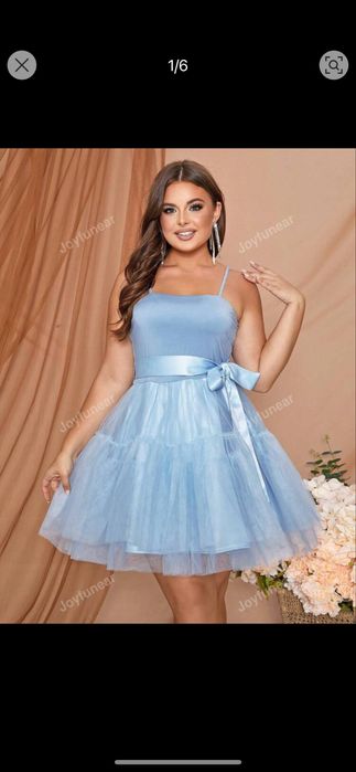 Синя рокля  Shein