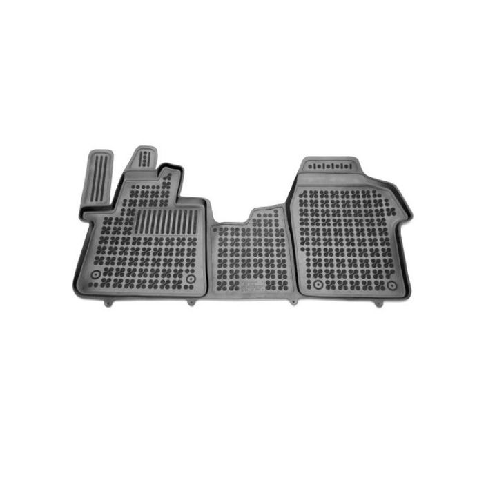 Set covorase auto din cauciuc Citroen Jumpy/Spacetourer, 06.2016-, Peugeot Expert/Traveller, 06.2016-, presuri tip tavita, negru