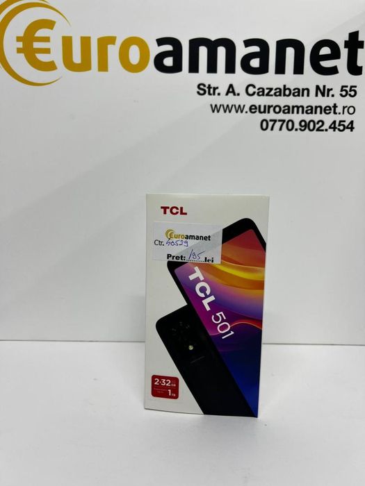 Telefon mobil TCL 501, 2GB RAM, 32GB, 4G, Prime Black -I-