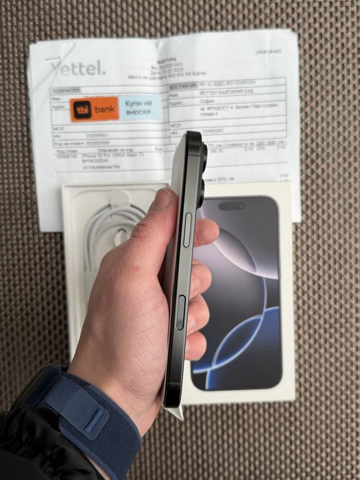 ЛИЗИНГ*64лв/м iPhone 16 pro*Black Titanium айфон 16 про черен