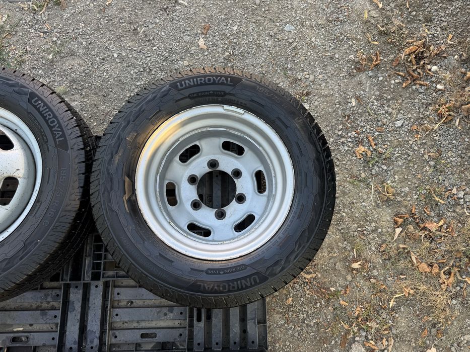 6бр.Джанти 16 6x170+НОВИ ГУМИ Uniroyal 195/65/16C за бус Iveco Daily