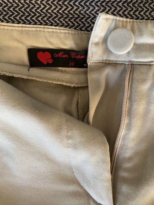 Pantaloni crem bumbac marimea 36