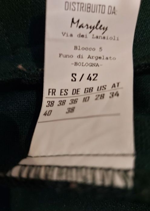 palton dama 42/L verde made in Italy