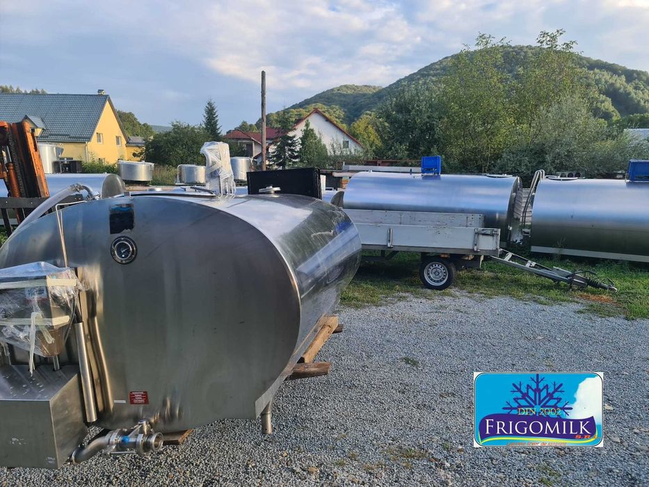 Tanc 2500 litri racire lapte , bazin lapte , tanc inox , cu spalare