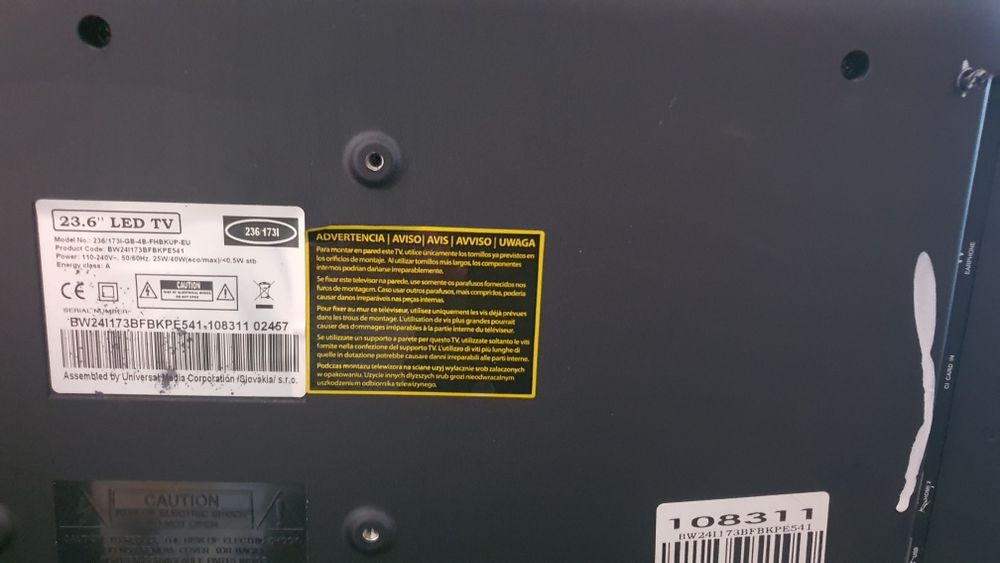 ЗА ЧАСТИ   23.6 ТВ LED blaupunkt BLA-236 107i ТЕЛЕВИЗОР