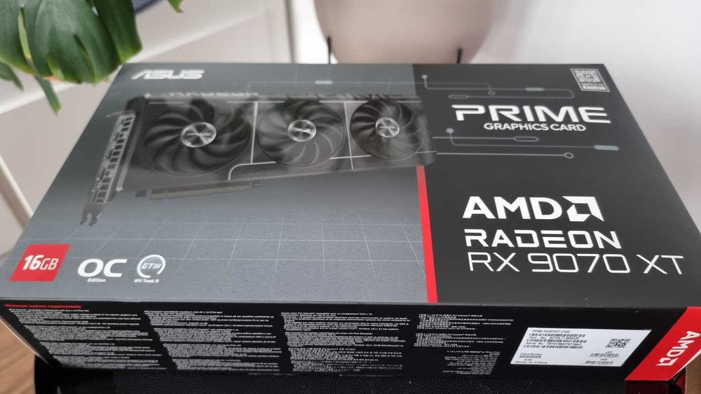 Placa video ASUS PRIME AMD RADEON RX 9070 XT OC, 16GB, 256-bit NOUA
