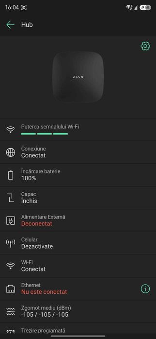 Centrala de alarma wireless AJAX Hub2 Plus BL