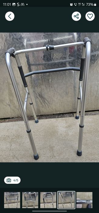 Cadru de mers metalic pliabil