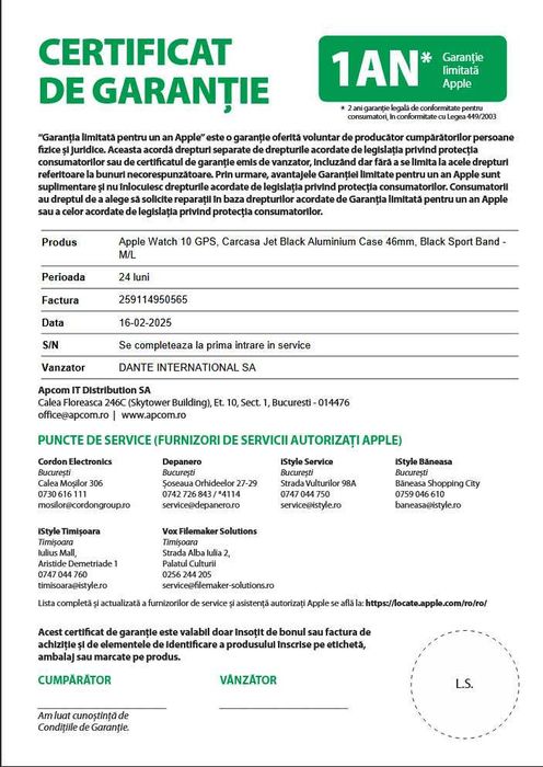 Apple Watch 10 46 mm GARANTIE!