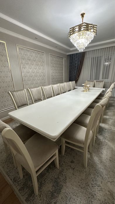 Стол 4м  стулья 18шт