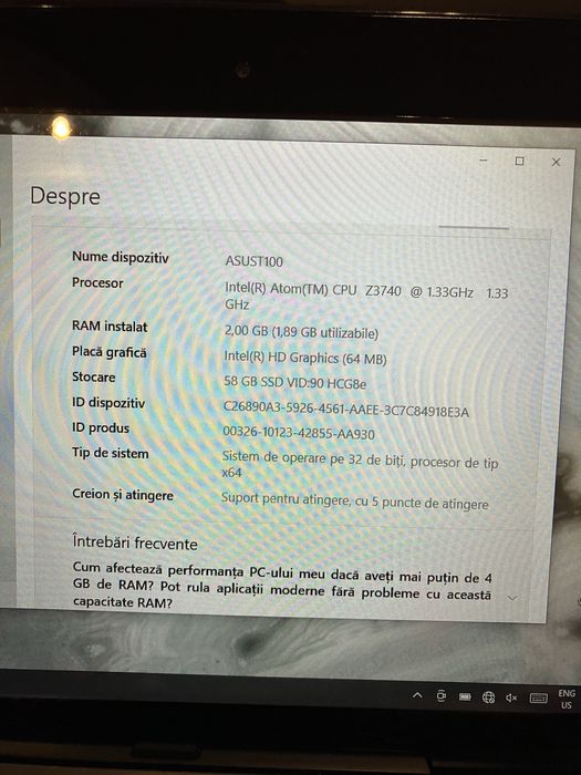 Laptop Asus T100TA Transformer