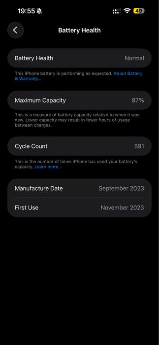 Iphone 15 pro max 256 87%