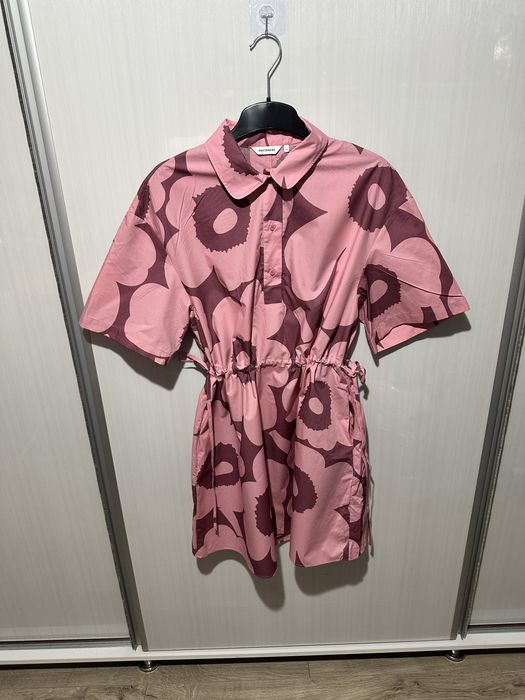 Marimekko Unikko rochie/tunică nouă măr. 40 – bumbac, roz, originală