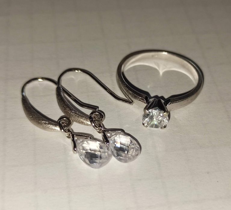 Set bijuterii din argint pietre Swarovski