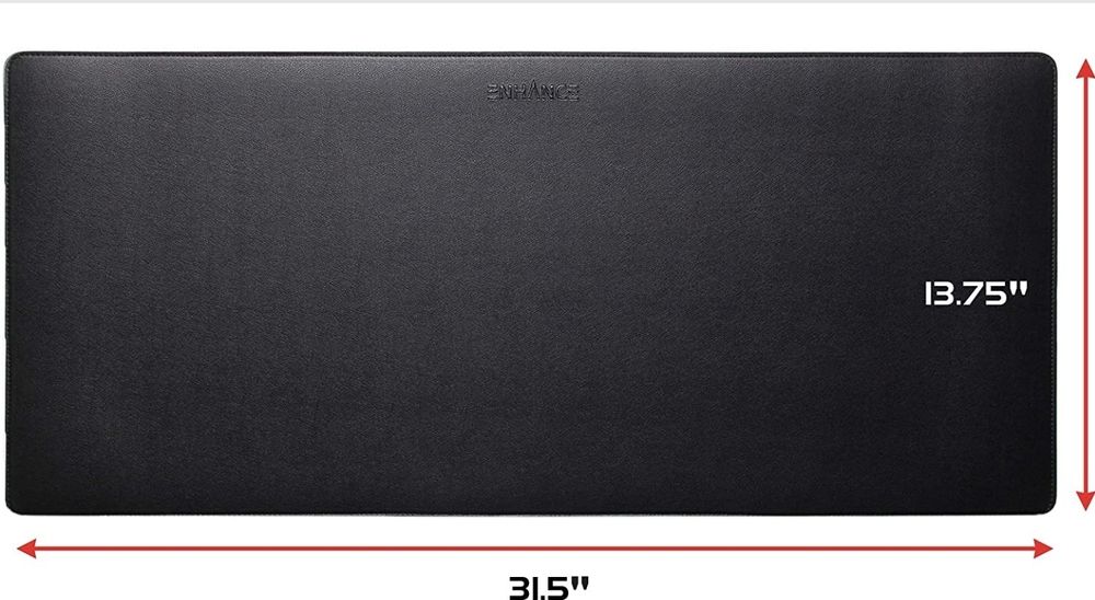 Mouse Pad albastru închis gaming ENHANCE  Faux Leather Premium