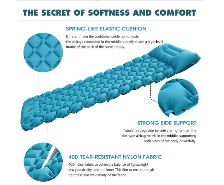 -60% ПРОМО – Ултралеко надуваемо шалте / дюшек за трекинг и къмпинг