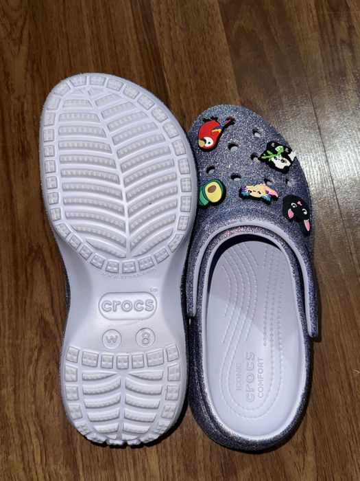 Crocs cu sclipici (glitter)