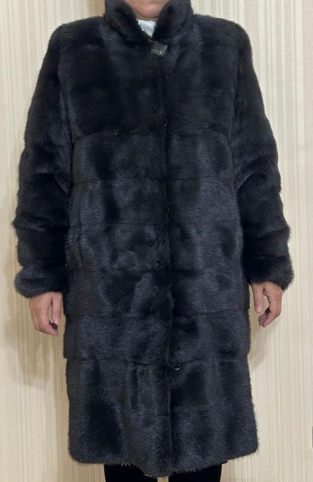 Норковая шуба , графит