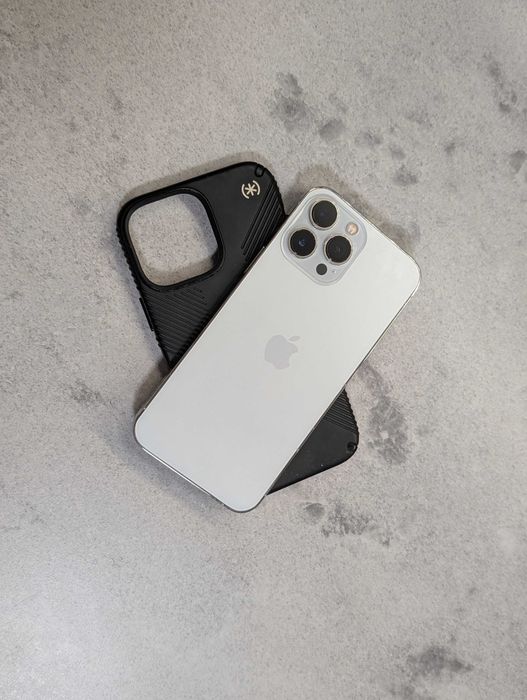iPhone 13 Pro Max 128gb + Husa + Folie + Cablu Baterie 100% White Display NOU iOs 26.6