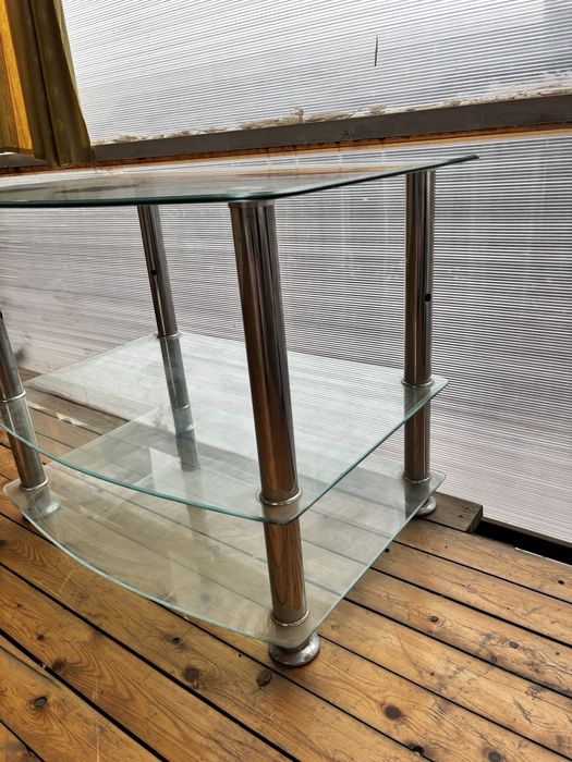 Стекляный стол подставка под тв