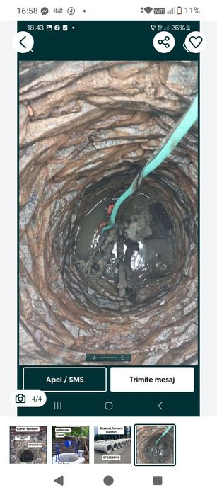 Curatare fantana decolmatare