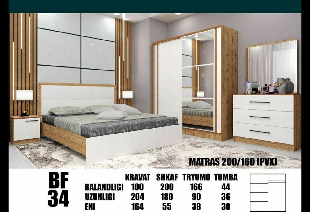 Yotoqxona mebel tuplami sotiladi,4 mln sumga sotamiz
