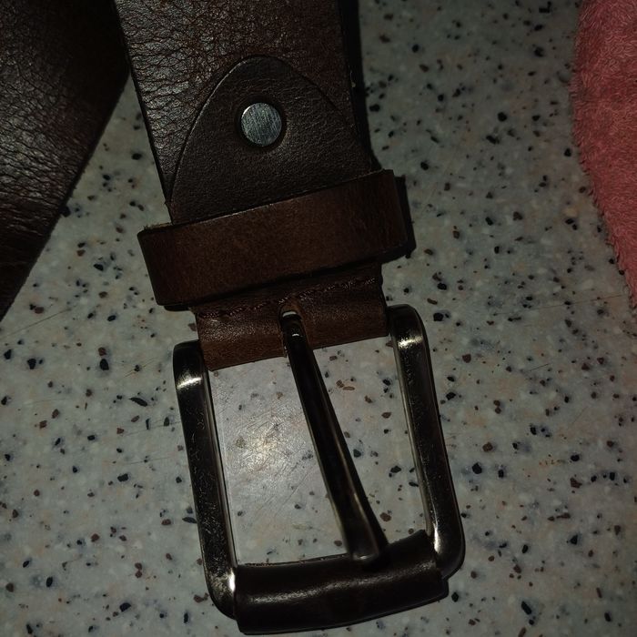 Curea groasa din piele maro 4,2/95