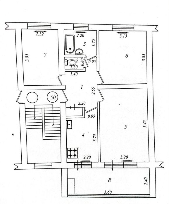 Продаётся 3 комнатная квартира ор. Садик Азимова, Нукус ул. Яшнабадски